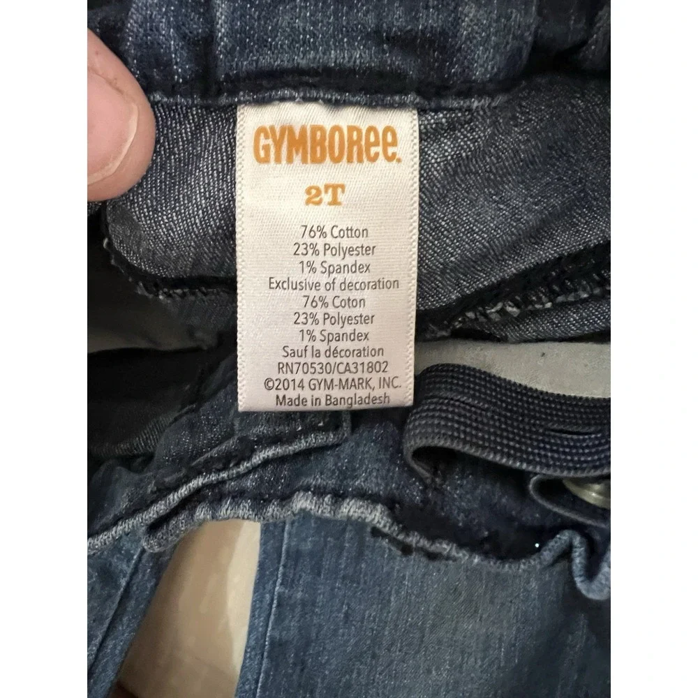 Gymboree Girls 2T Right Meow Leopard Print‎ Cuffed Jeans